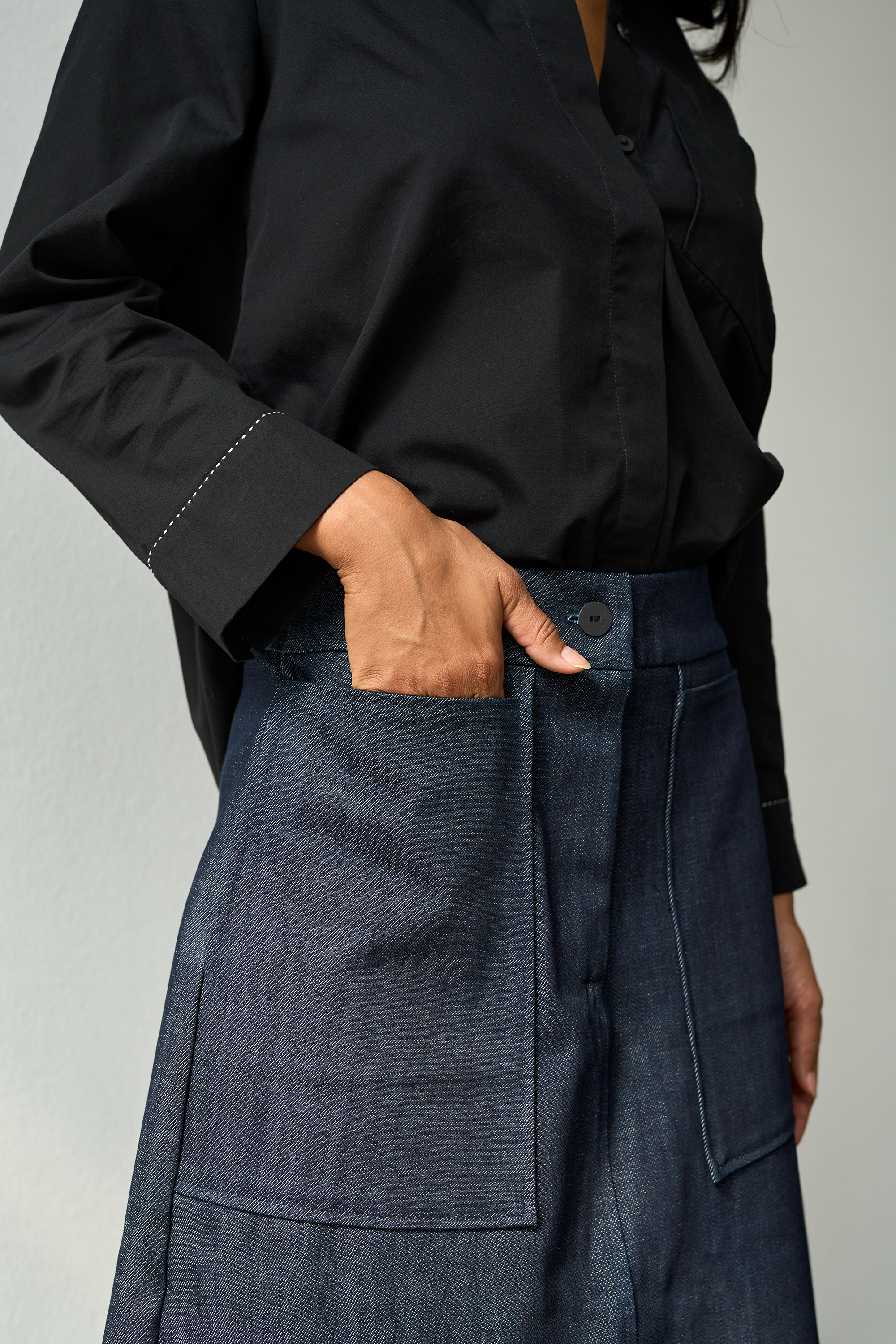 Christiane Strobel MAXIME Jeansrock Denim Gr. S lockere Passform