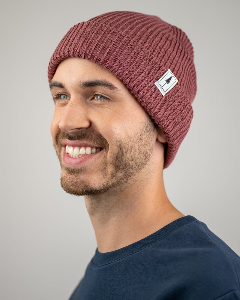 NIKIN Treeanie Ribbed Mütze Blush Baumwolle nahtlos