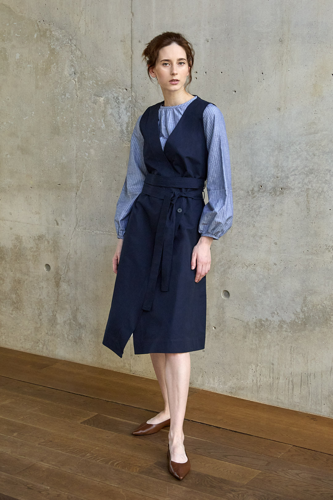 Christiane Strobel SASHA Wickelkleid Bio-Baumwolle Midi Größe S