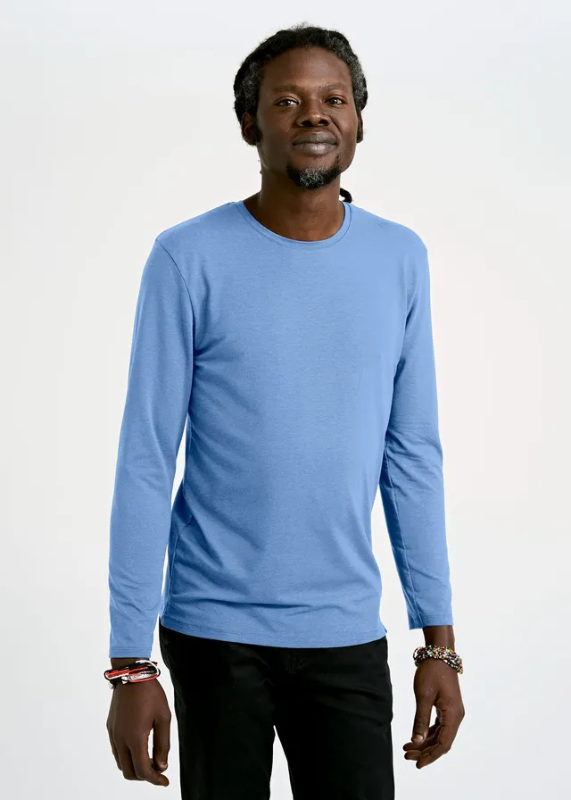 Wijld David Herren Langarmshirt Bijout Blue Slim