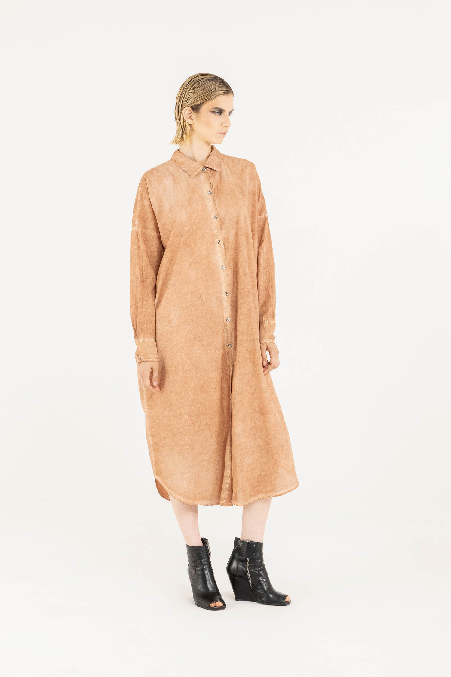Sanctamuerte Camicie Camicia Langarm Bluse Baumwoll-Voile