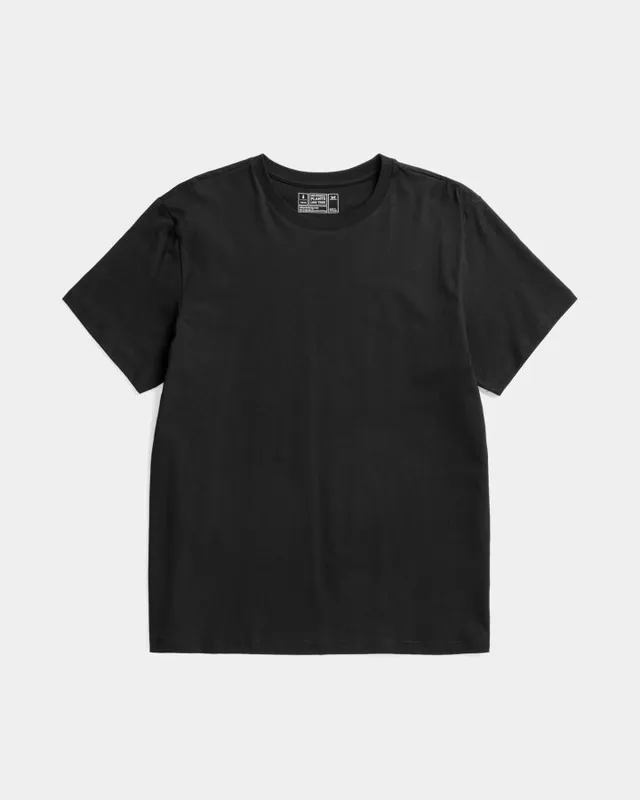 NIKIN TreeShirt Plain T-Shirt schwarz Bio-Baumwolle