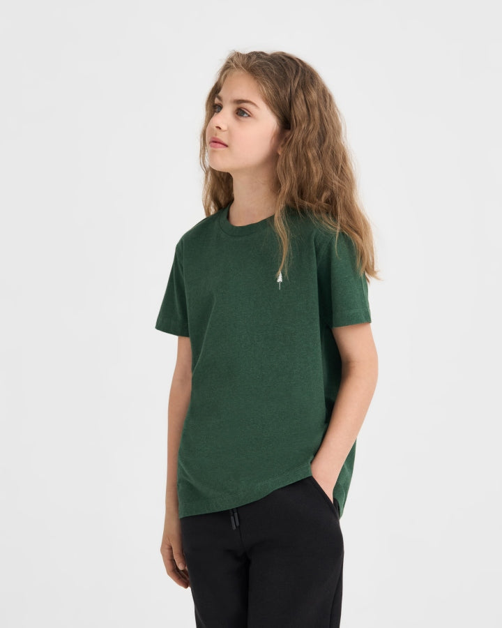 NIKIN TreeShirt Kids Kinder T-Shirt Olive Mel Bio-Baumwolle