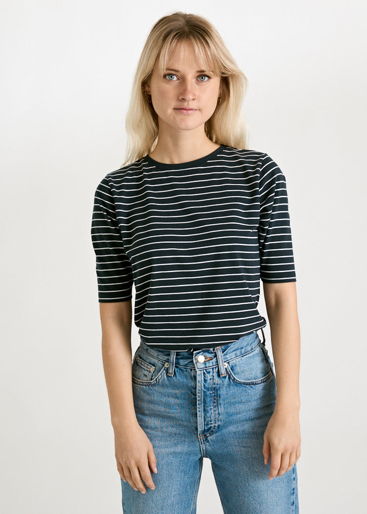 Wijld Woodshirt Lola Whitestripes Damen T-Shirt Carbon