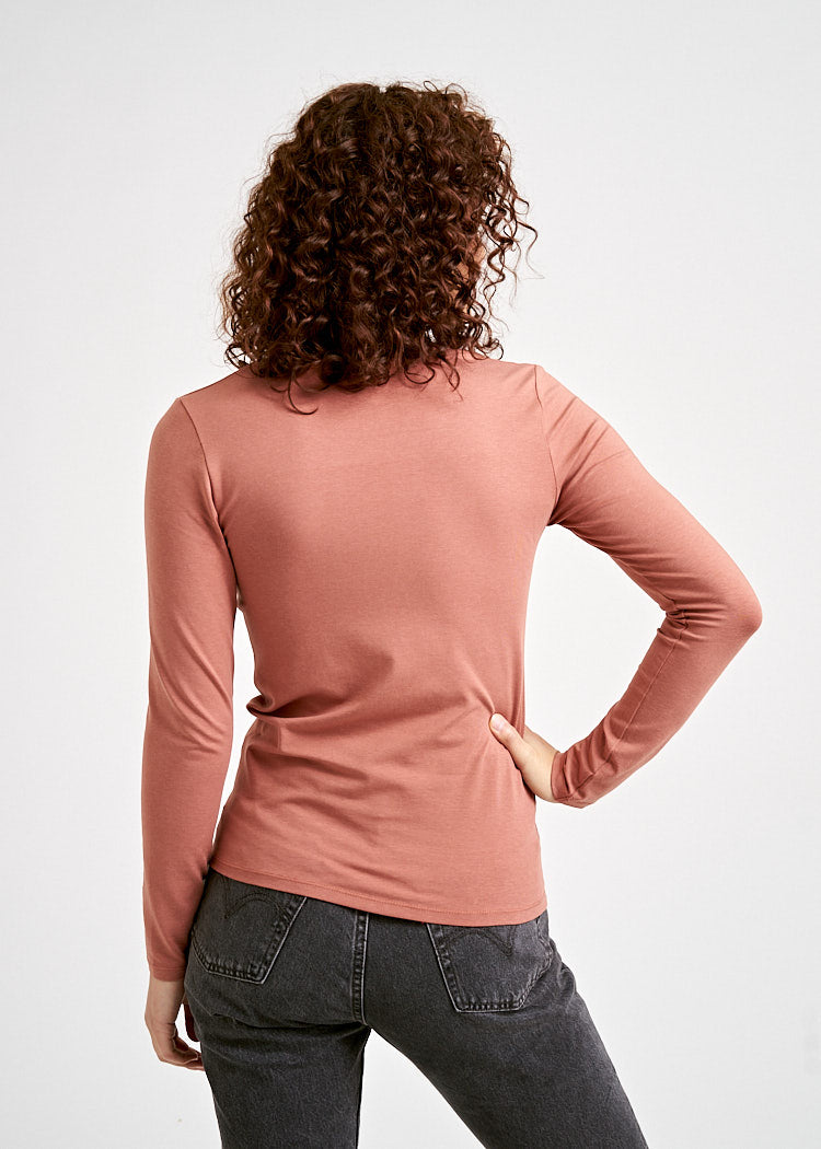 Wijld Copper Red Langarmshirt Damen Rot Lyocell Elasthan