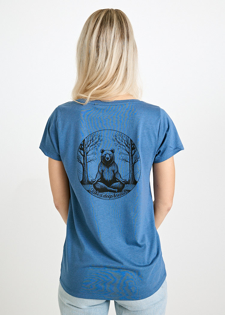 Wijld Woodshirt Lena Yoga Bear Damen T-Shirt Print