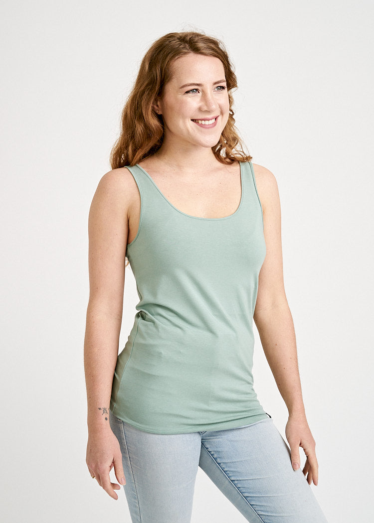 Wijld Melanie Green Bay Damen Tank Top Grün Lyocell