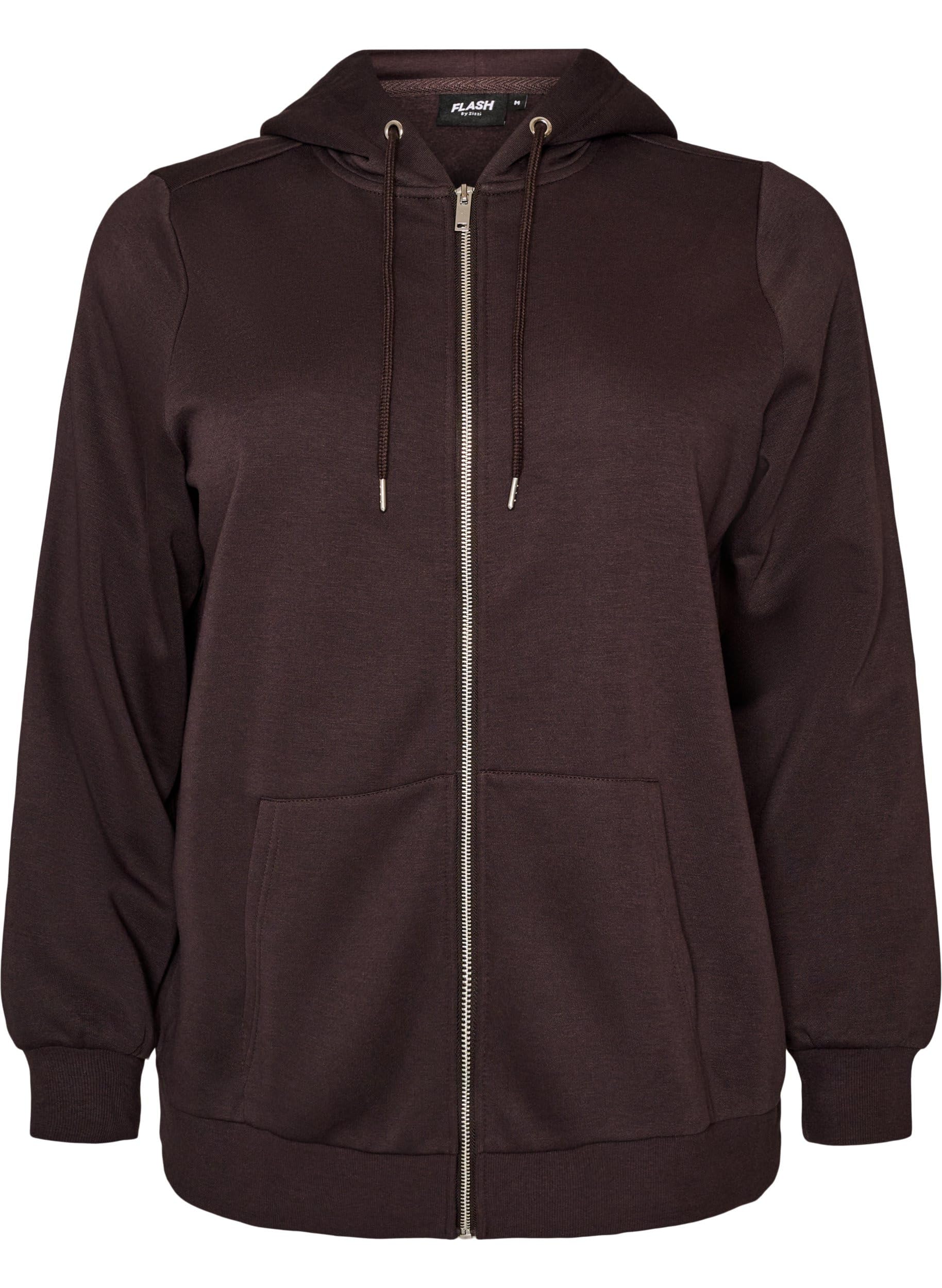 Zizzi Sweats Zip Hoodie Kapuze Balloon Fit Fleece