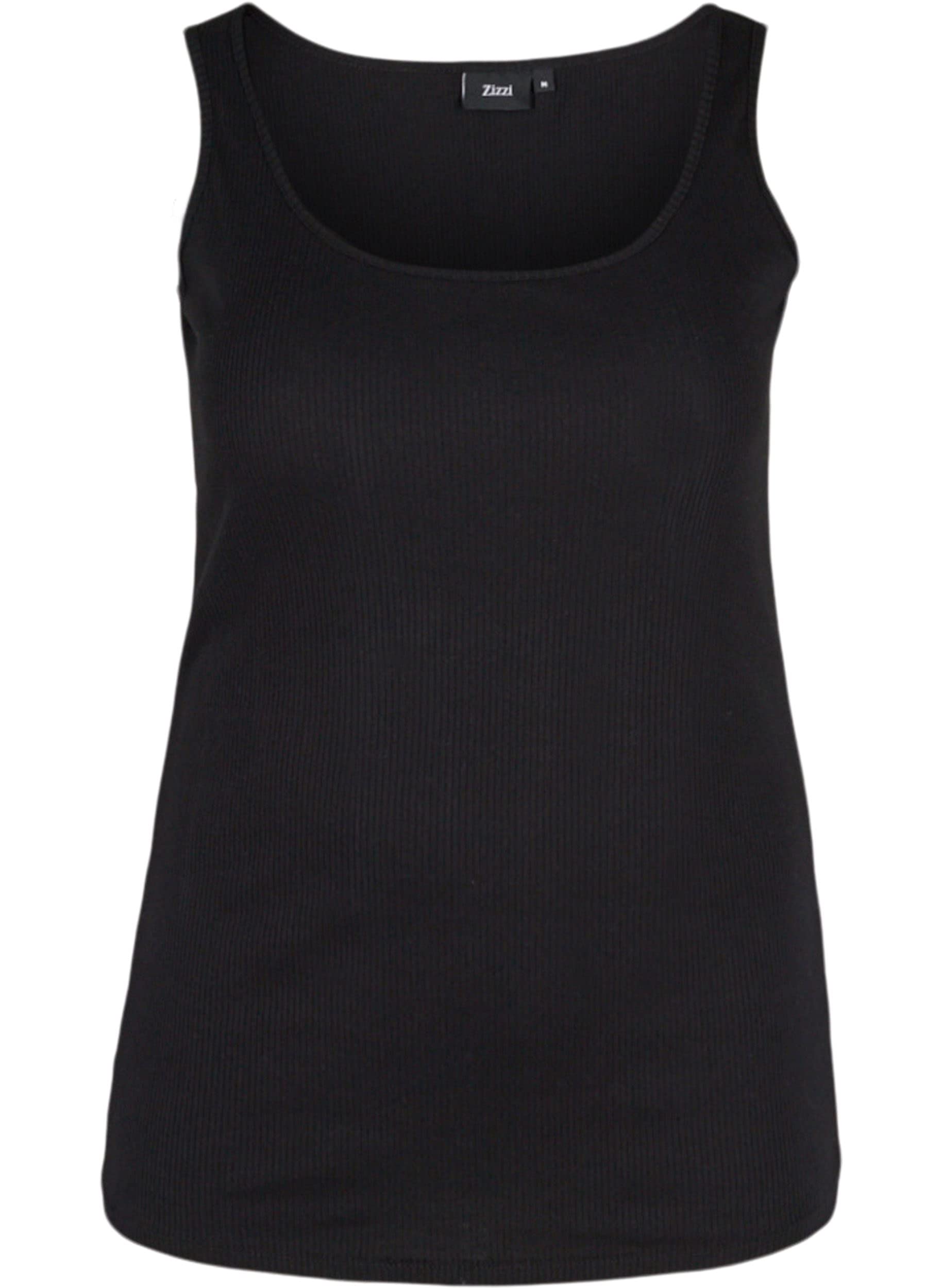 Zizzi T-Shirts Tanktop Damen 2er Pack Ripp Baumwolle