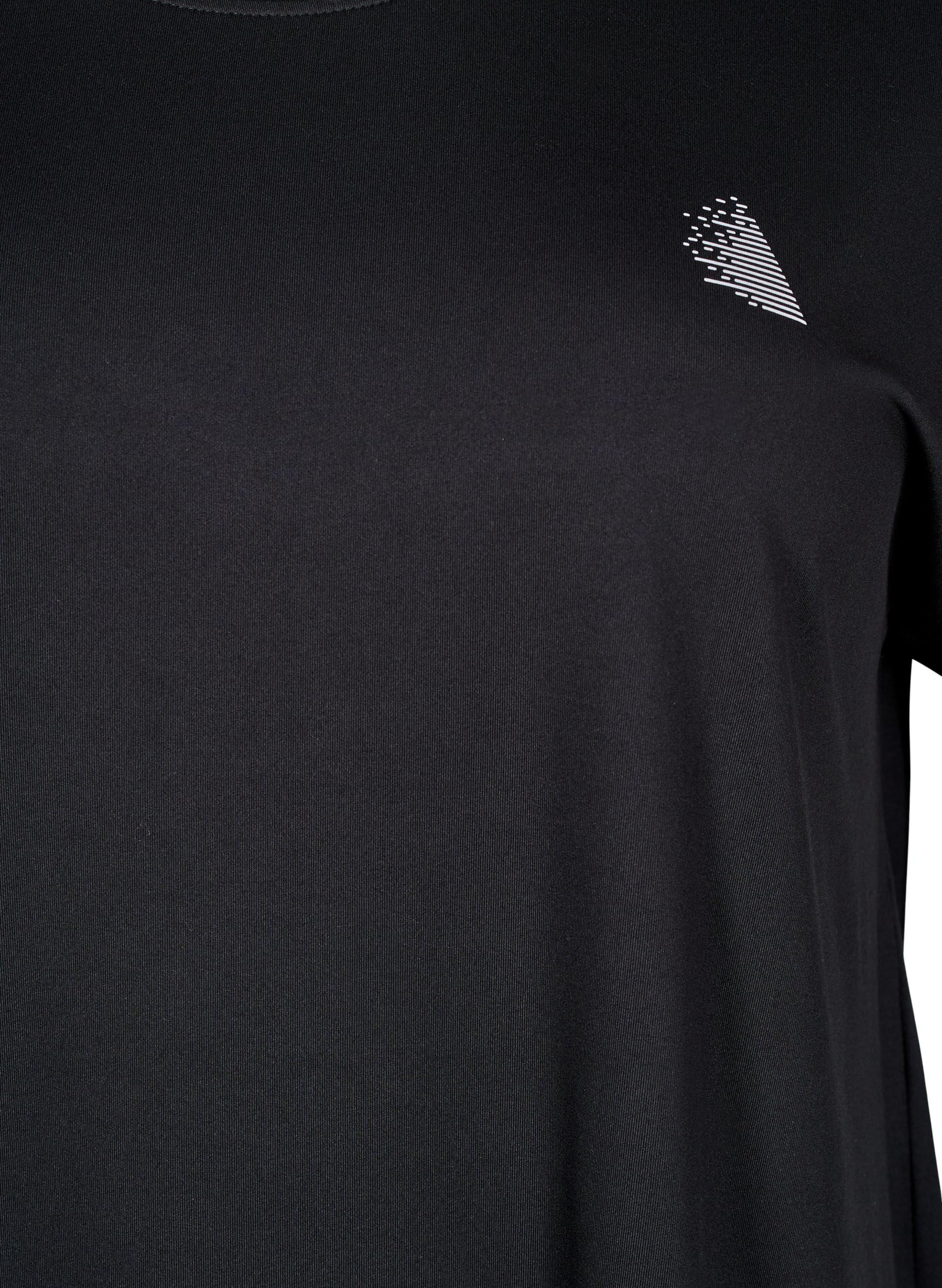 Zizzi Activewear Sport T-Shirt Schwarz Lang Loose Fit