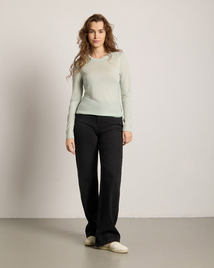 NIKIN TreeShirt Longsleeve Wool Slim Damen Mint Merino