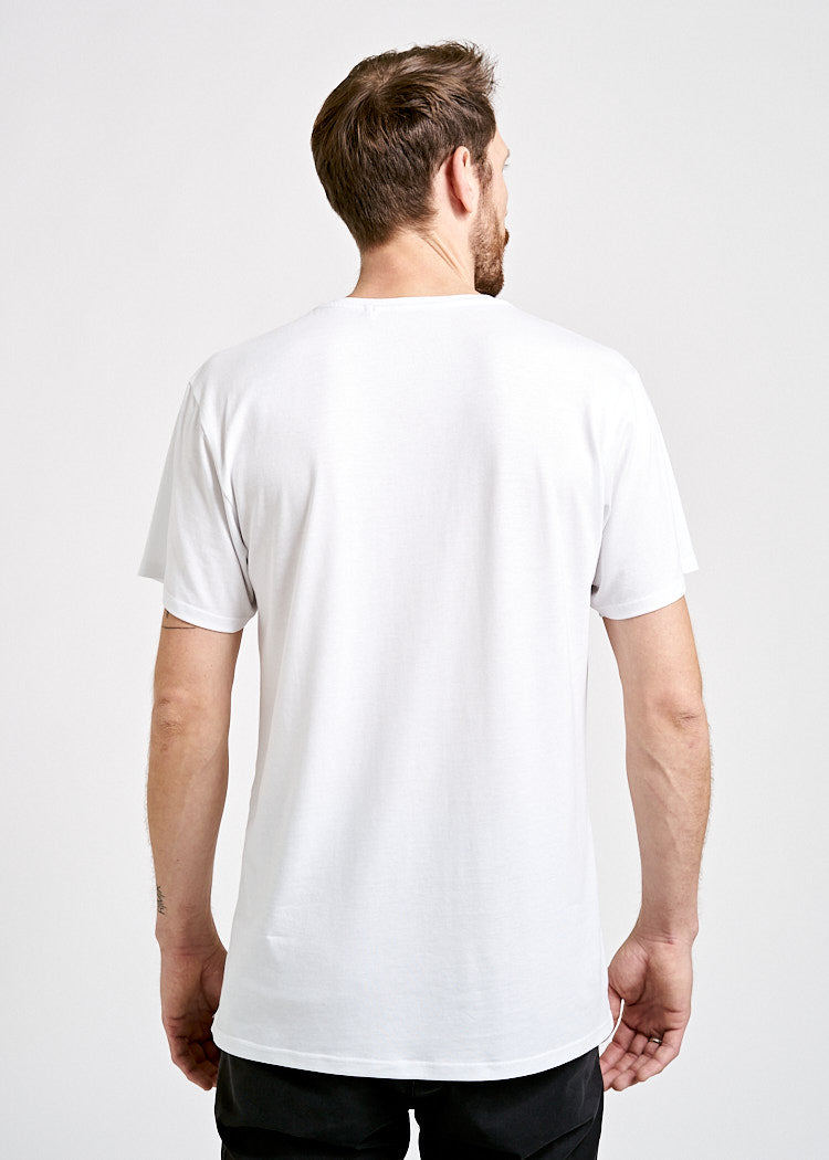 Wijld Alex Pocket Bright Herren T-Shirt weiß Tasche