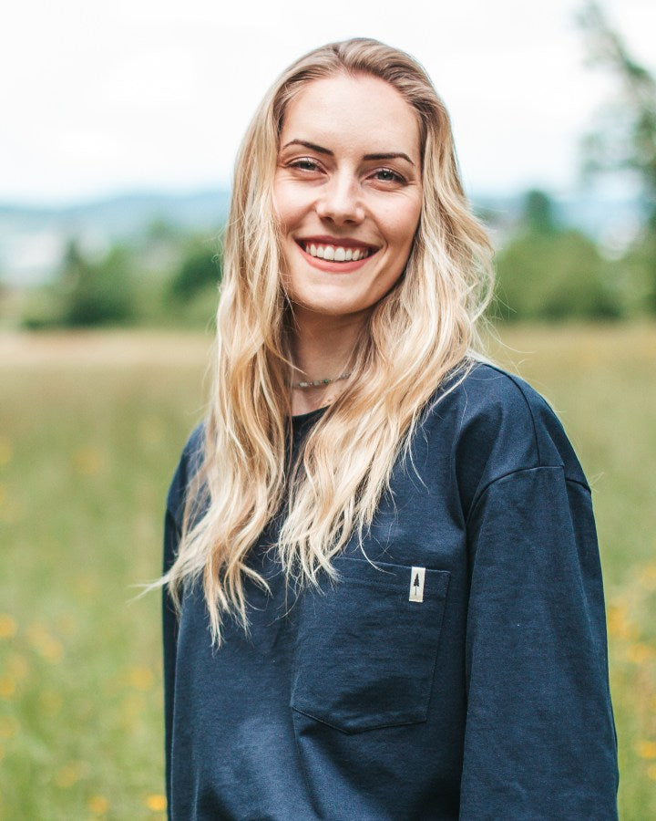 NIKIN TreeShirt Mono Longsleeve Pocket Relaxed Langarmshirt Dark Navy