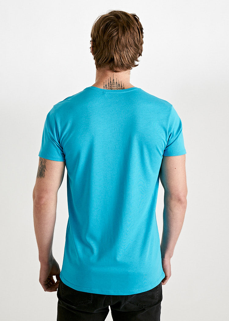 Wijld WoodShirt Alex Herren T-Shirt Blau Regular