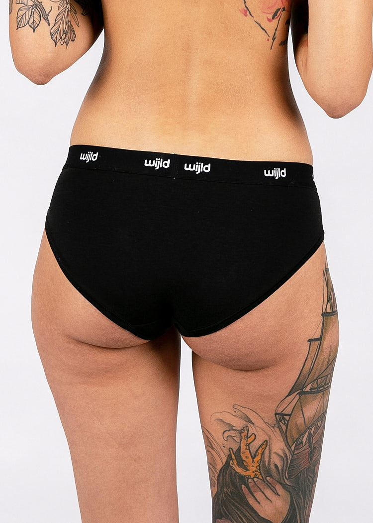 Wijld Slip Maddie Damen Unterhose Schwarz Lyocell