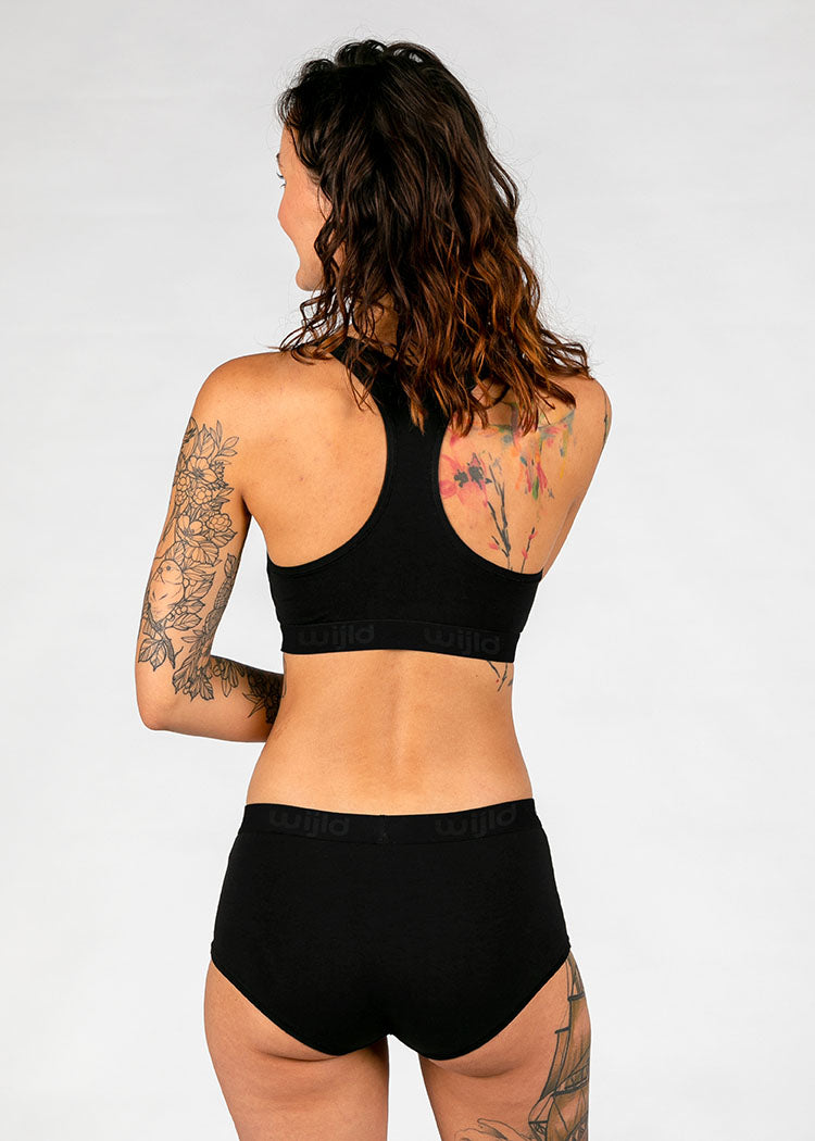 Wijld Hipster Black Damen Slip Schwarz Lyocell