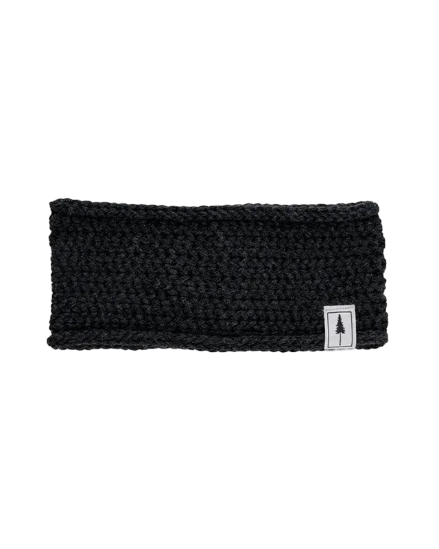 NIKIN TreeHeadband Knitted Fleece Stirnband Black Mel
