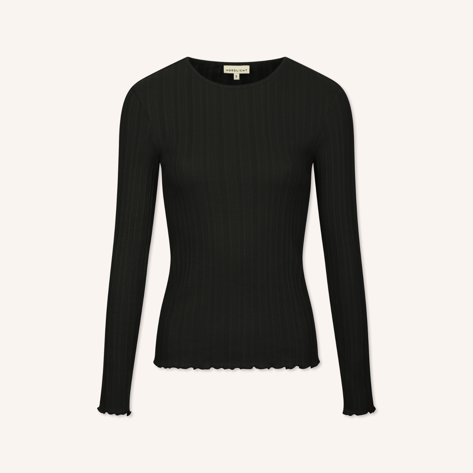NORDLICHT Maja Langarmshirt Schwarz gestreift Bio-Baumwolle