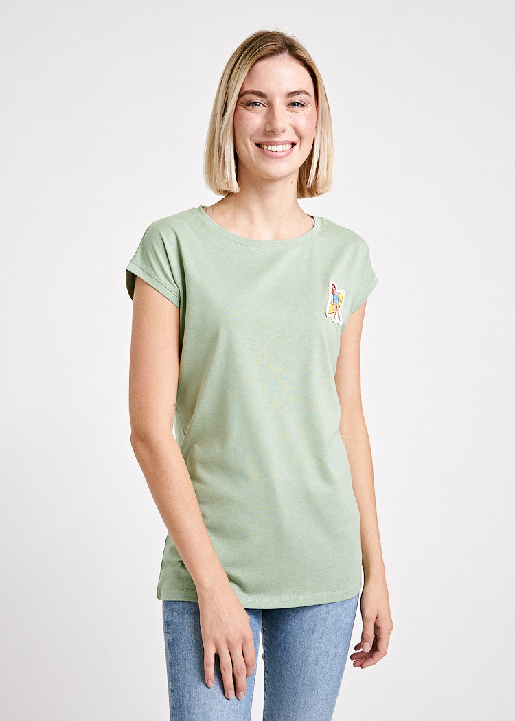 Wijld Woodshirt Elena Damen Shirt Wild Surf Print Slim