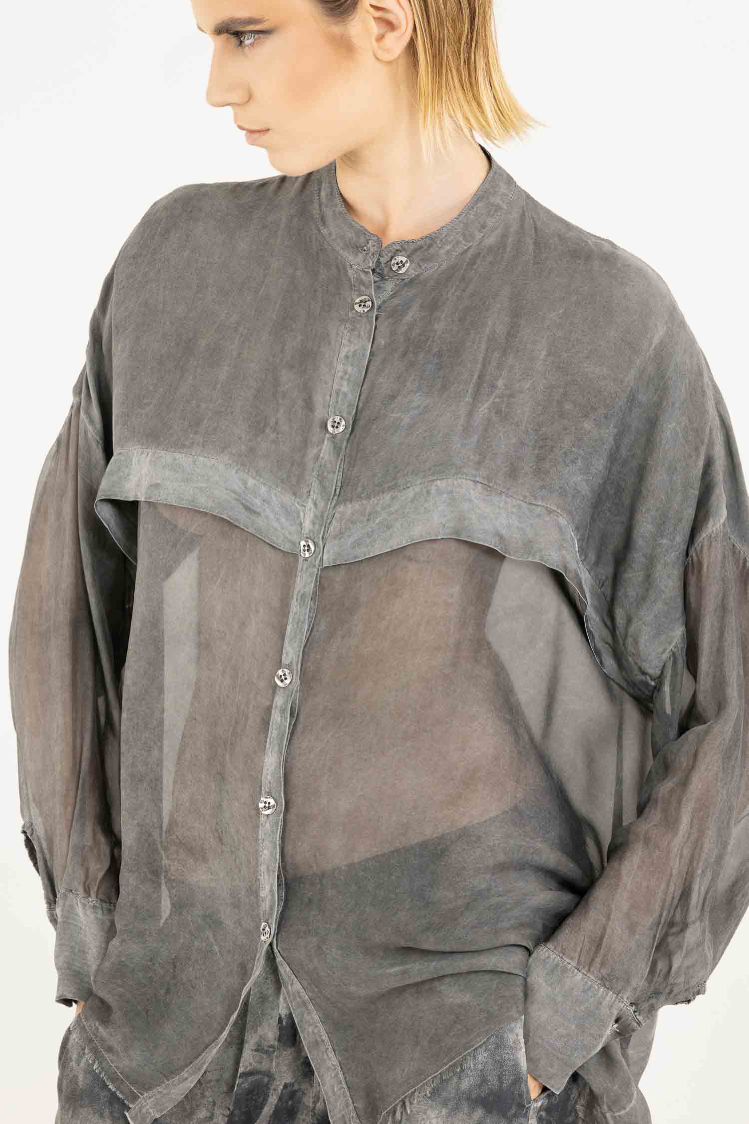 Sanctamuerte Camicie Camicia Boxy Over Bluse Viskose-Seide