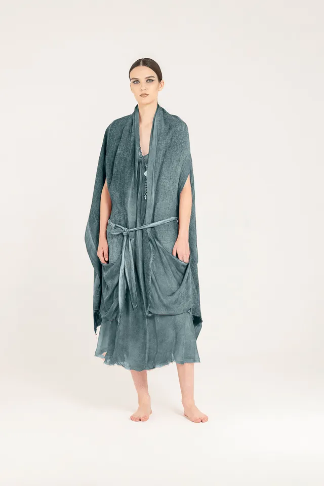 Sanctamuerte Accessori Stola Kimono Schal Leinen