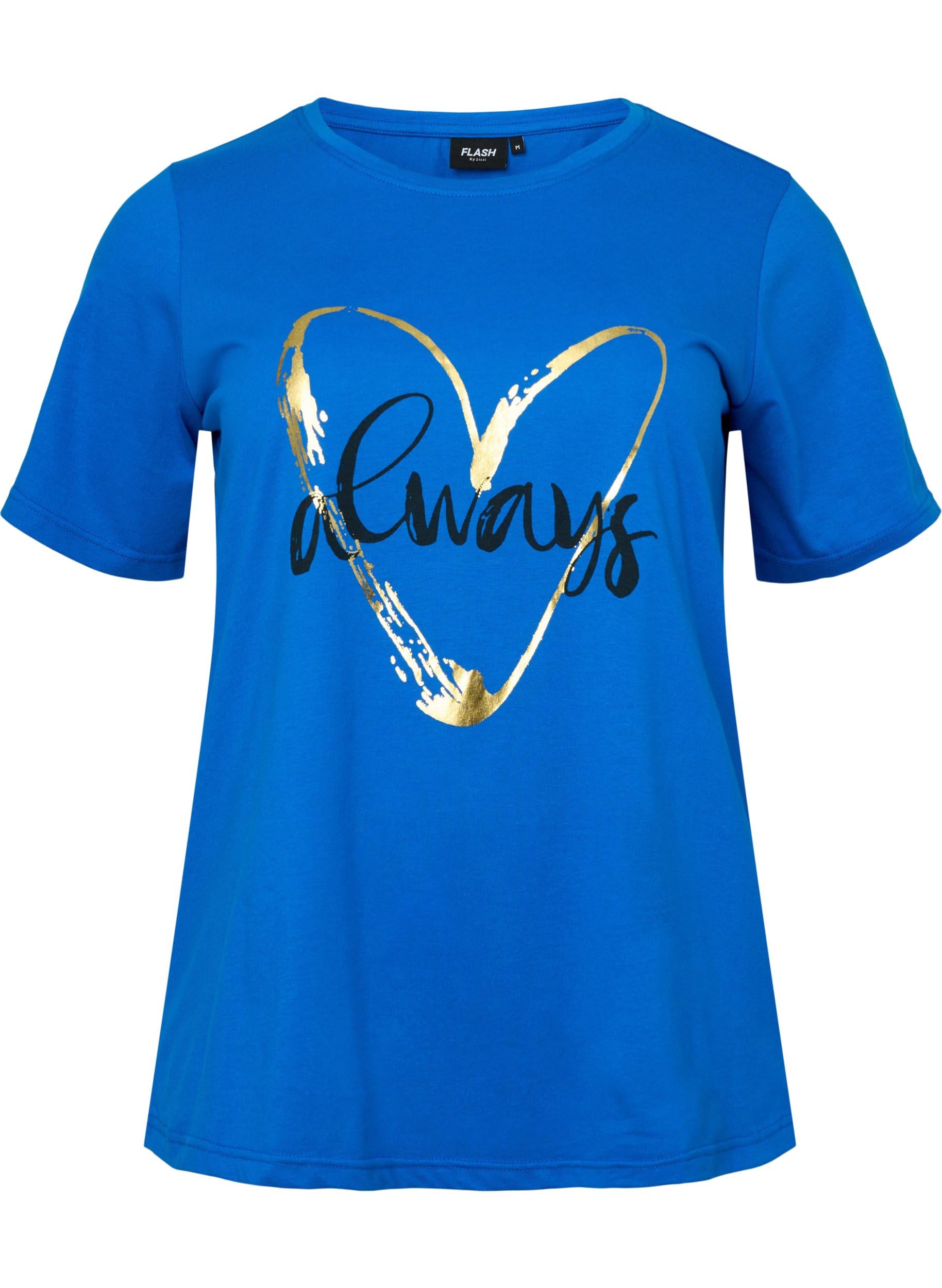 Flash by Zizzi T-Shirt 2er-Pack Rundhals Aufdruck Kurzarm