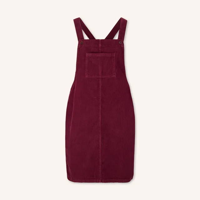 Nordlicht Mika Cord Latzkleid Rot aus Bio-Baumwolle