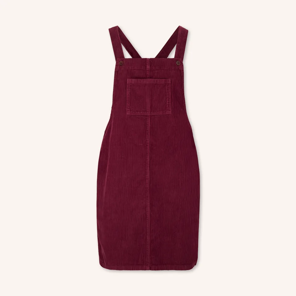 Nordlicht Mika Cord Latzkleid Rot aus Bio-Baumwolle