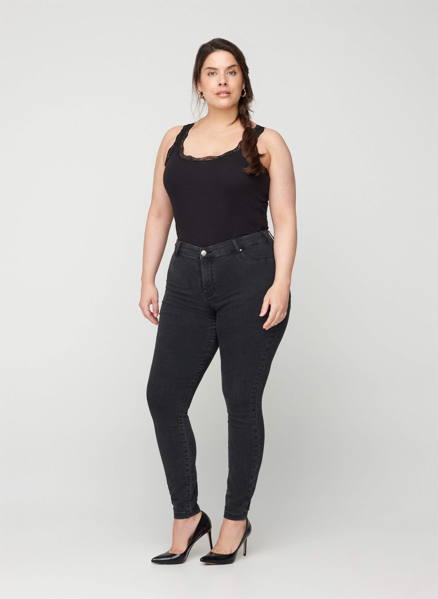 Zizzi Jeggings Damen große Größen Stretch Baumwolle