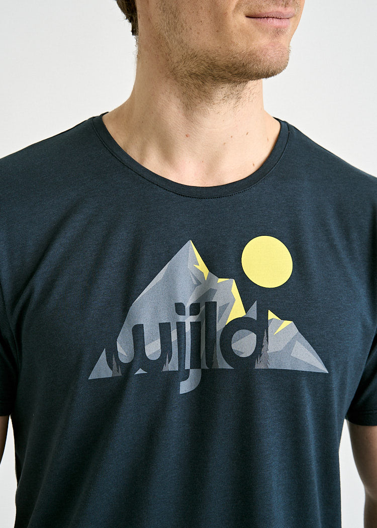 Wijld Alex Graphic Mountains Herren T-Shirt Print