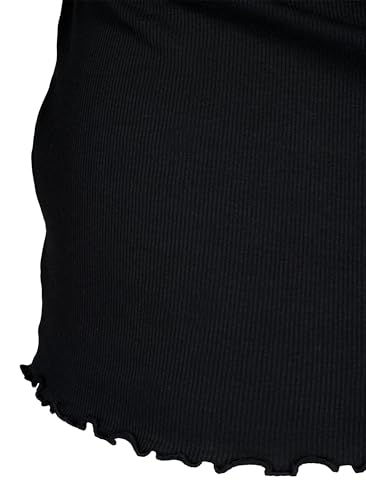 Zizzi Tanktop Damen Gerippt Baumwolle Knöpfe