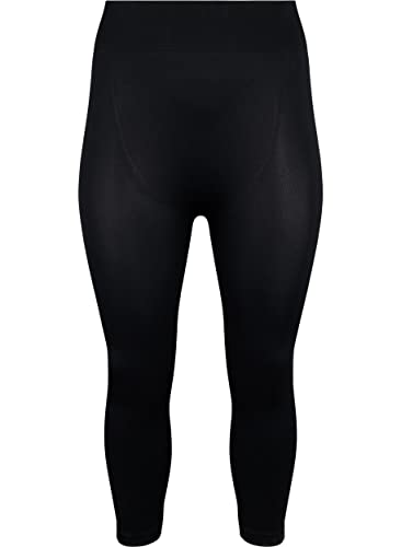 Zizzi Leggings 3/4 Nahtlos Gr 46-48 Black dehnbar
