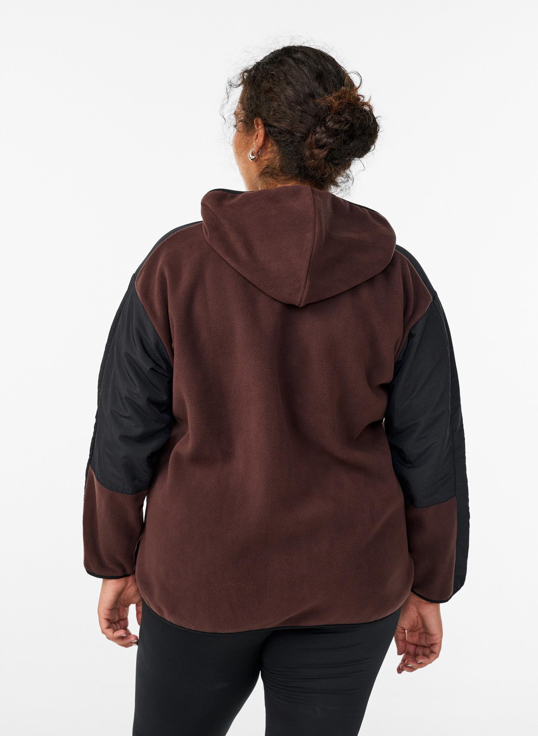 Zizzi Active Fleecejacke Damen mit Kapuze große Größen
