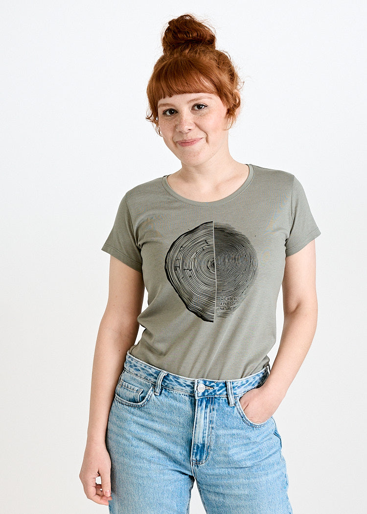 Wijld Sarah We Are Nature Damen T-Shirt Holz