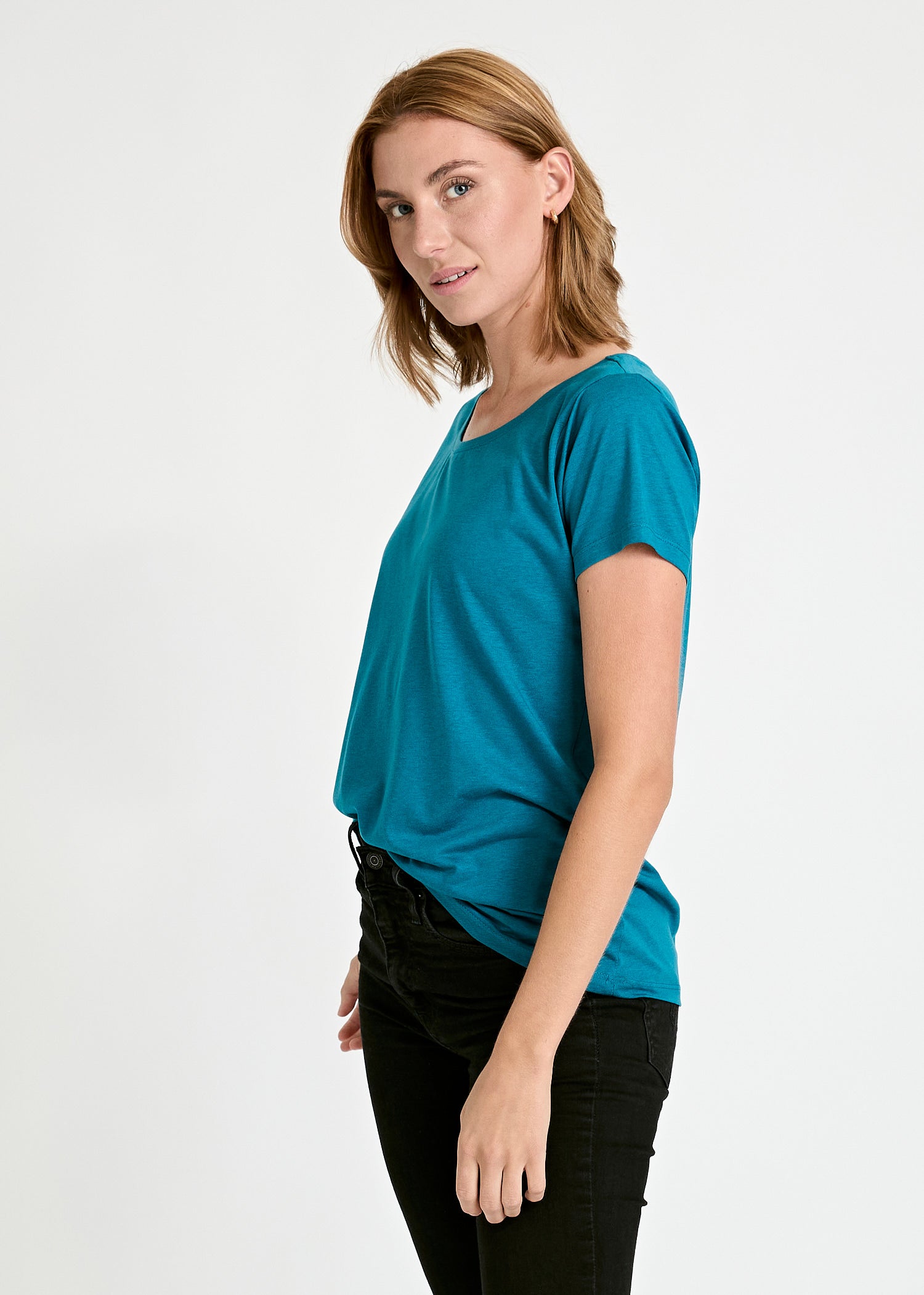 Wijld Woodshirt Lena Damen T-Shirt Petrol Holz