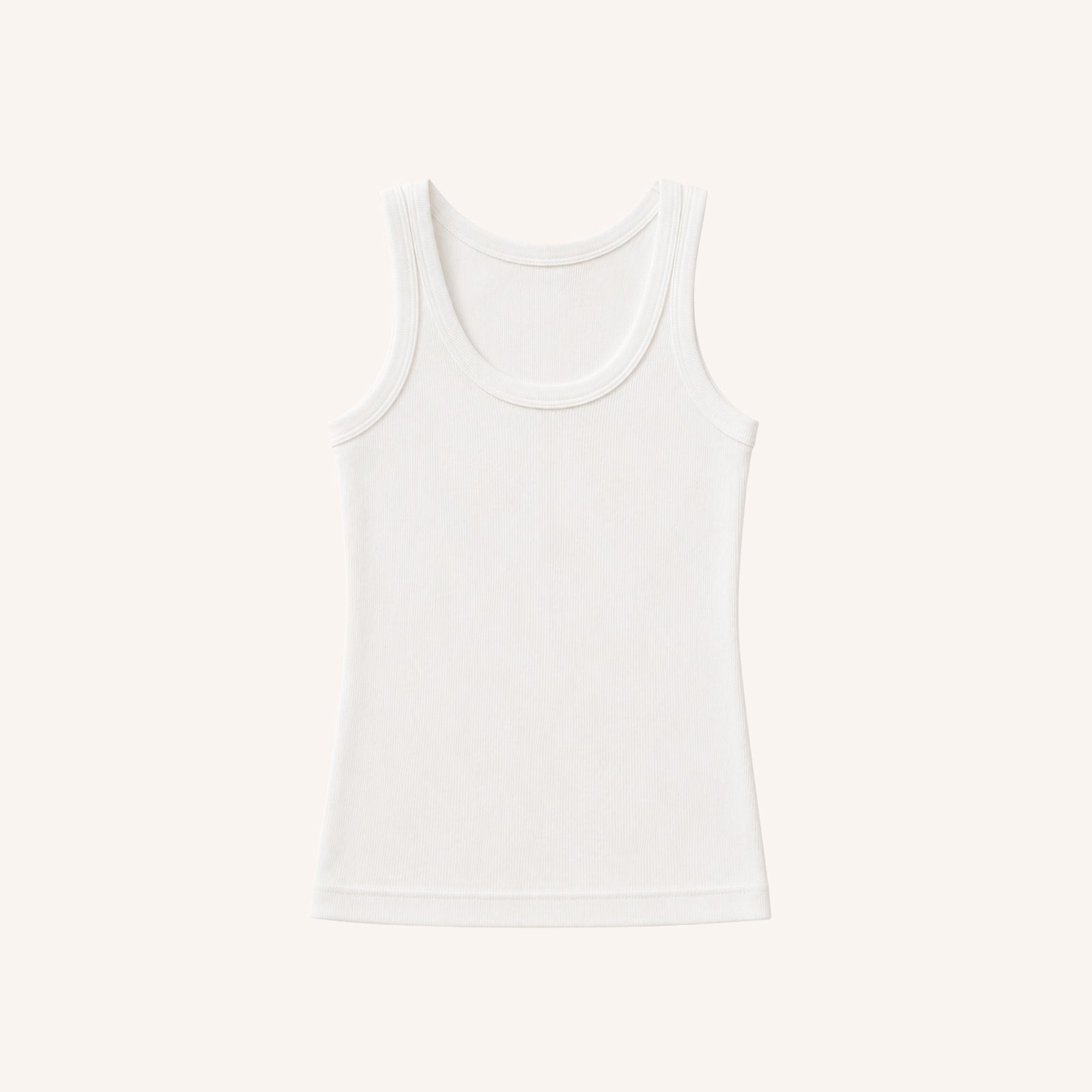 NORDLICHT Ninna Ripp Tanktop Naturweiß Racerback