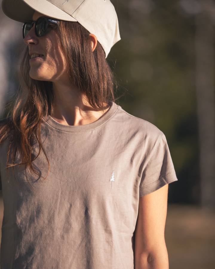 NIKIN TreeShirt Women T-Shirt Taupe Bio-Baumwolle