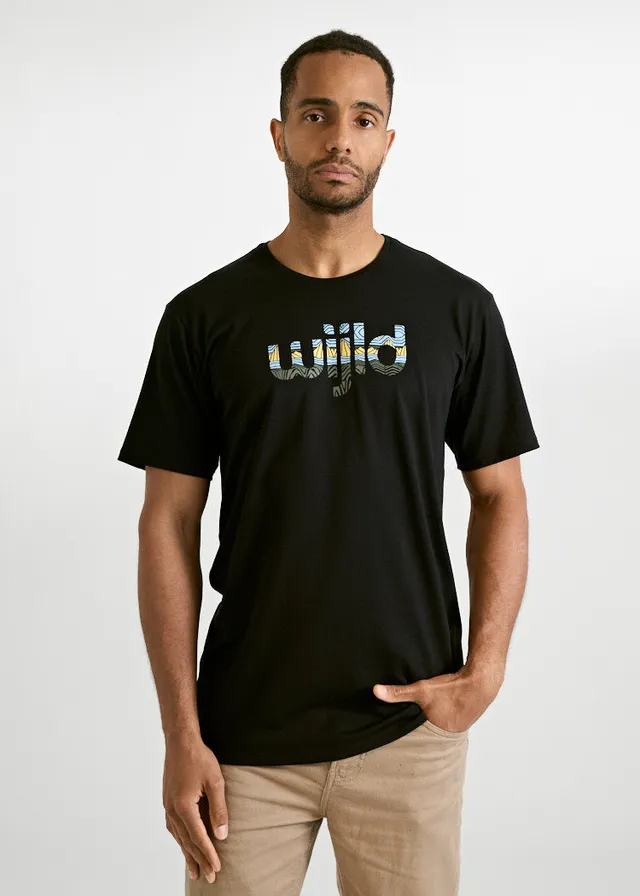 Wijld Timo Landscape T-Shirt Herren Print Holz 200 g/m²