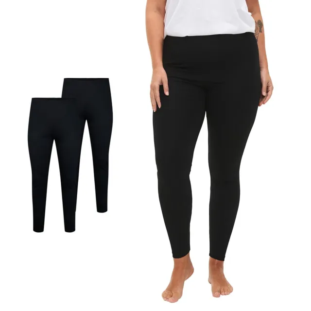 Zizzi Leggings 2er-Pack Baumwolle Lang Gr 42-44