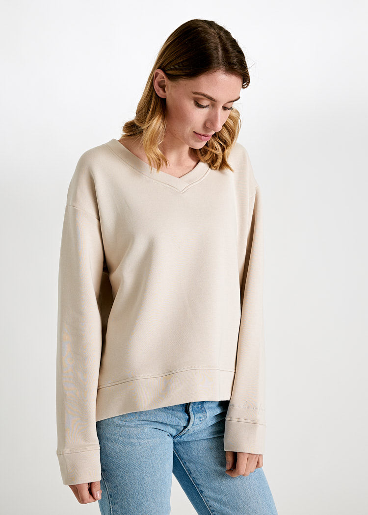 Wijld Ada Pumice Stone Damen Sweater V-Ausschnitt