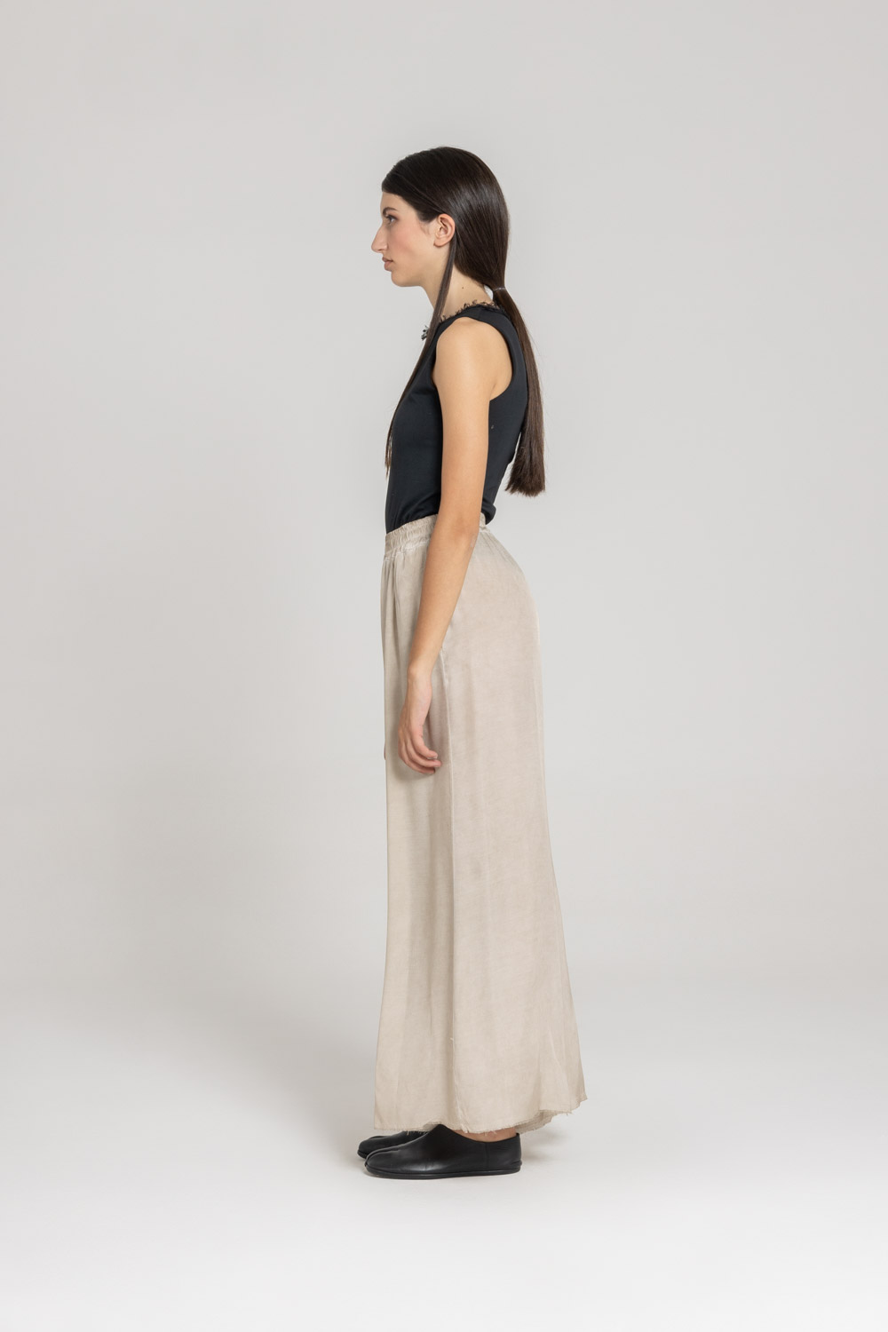 Sanctamuerte Pantaloni Palazzo Hose Viskose-Satin