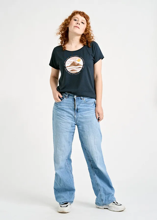 Wijld Woodshirt Lena Damen T-Shirt Landcircle Print