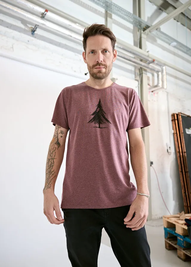 Wijld Woodshirt Alex T-Shirt Brushed Tree Rot Print
