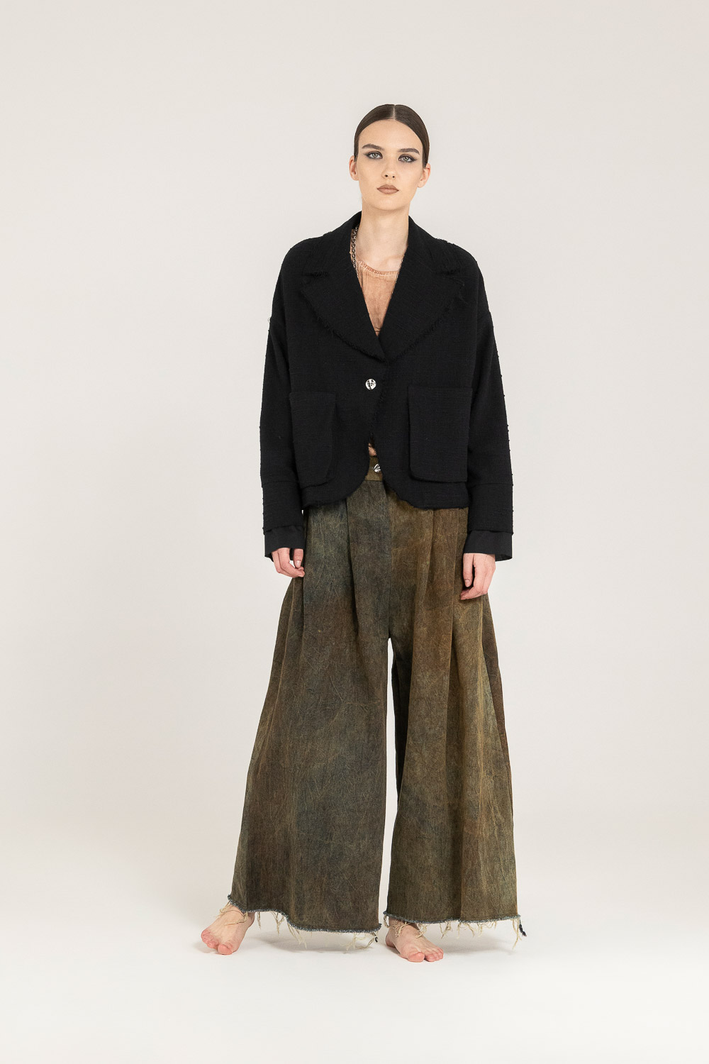 Sanctamuerte Capispalla BLAZER BOXY Blazer Baumwolle