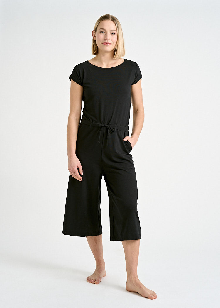 Wijld Jumpsuit Kimono Steffy Damen Overall Black Elasthan