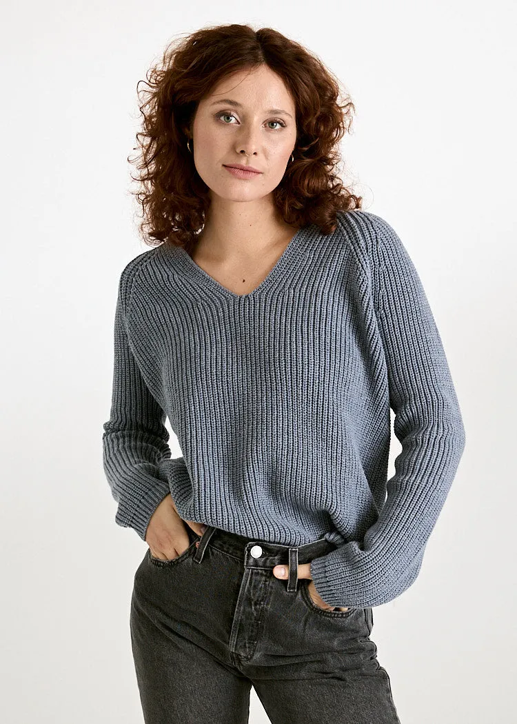 Wijld Mina Strickpullover Damen Ultramar Bio-Baumwolle