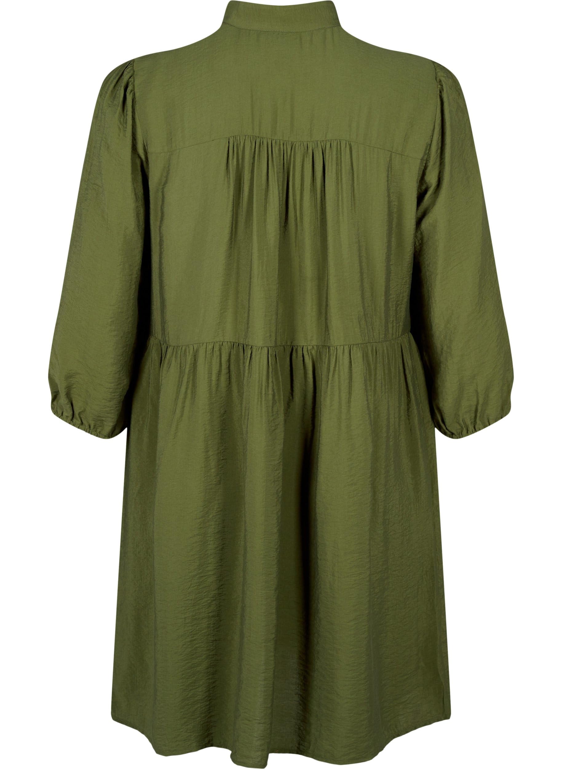 Zizzi Hemdkleid Viskose 3/4-Ärmel große Größen Spitze