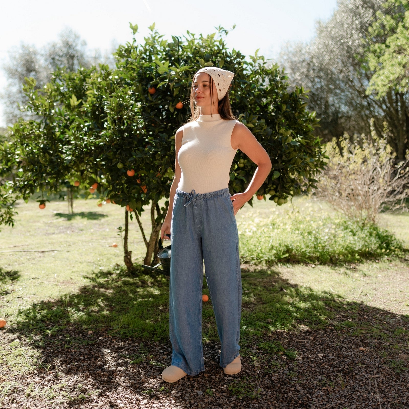 Nordlicht Liria Tencel Denim Hose Blau S