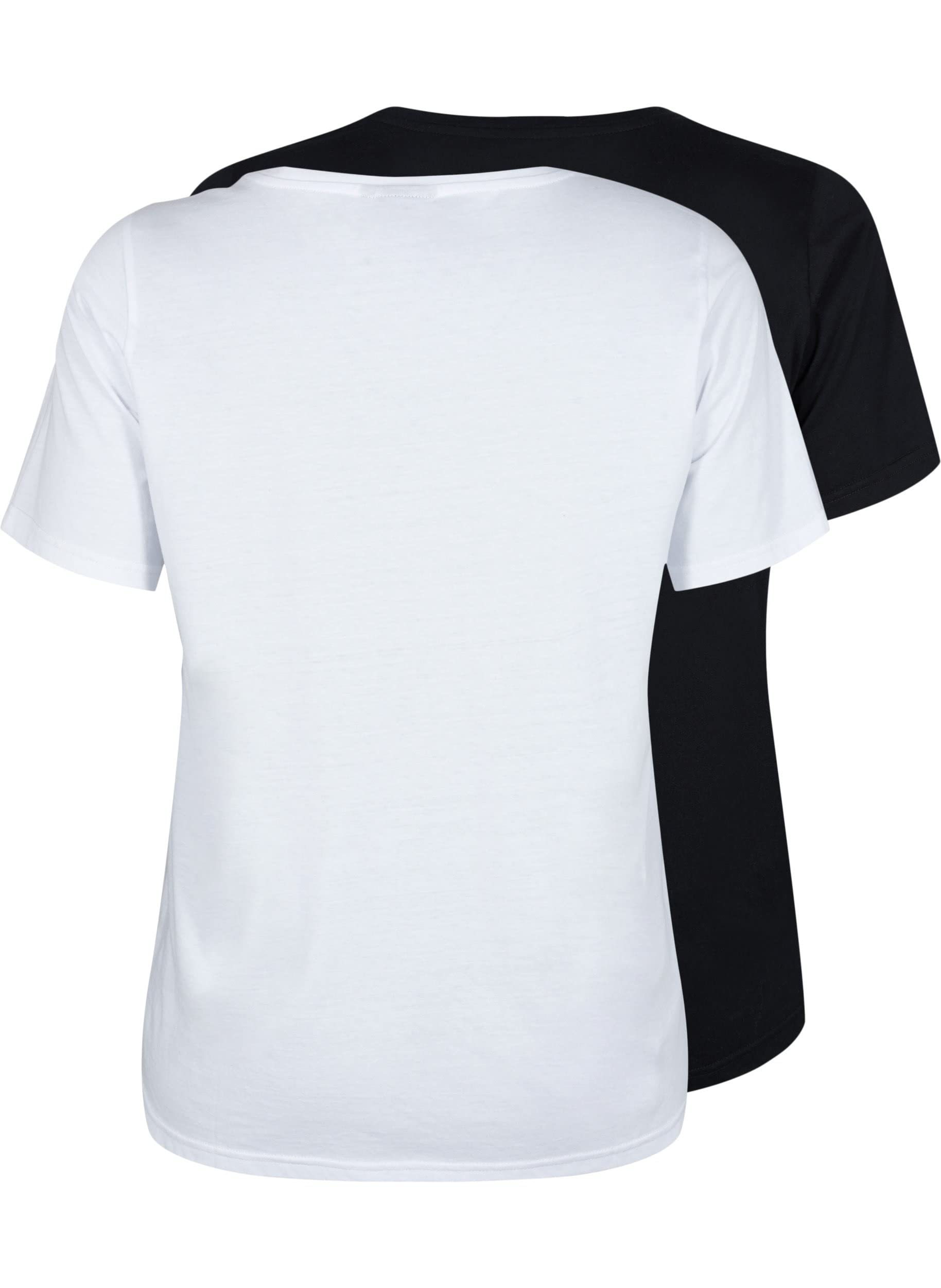 Flash by Zizzi T-Shirt 2er-Pack Rundhals Kurzarm Baumwolle