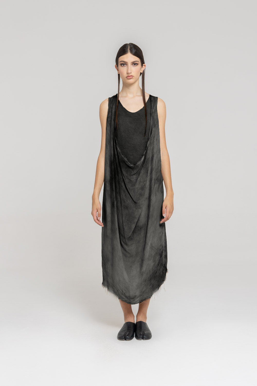 Sanctamuerte Abiti Jersey Kleid Baumwolle Lang